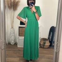 ROBE LONGUE VERTE KARENE - La Petite Somptueuse