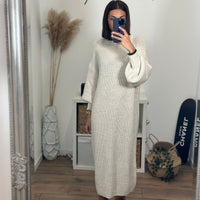 ROBE PULL BEIGE ABBY - La Petite Somptueuse
