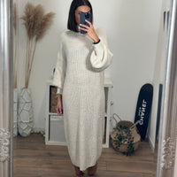 ROBE PULL BEIGE ABBY - La Petite Somptueuse
