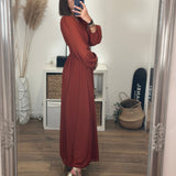 ROBE TERRACOTTA FLUIDE MARTA - La Petite Somptueuse