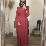 ROBE VIEUX ROSE FLUIDE MARTA - La Petite Somptueuse