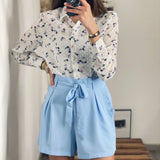SHORT BLEU AVA - La Petite Somptueuse