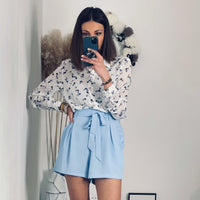 SHORT BLEU AVA - La Petite Somptueuse