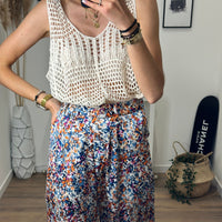 TOP ECRU LORIS - La Petite Somptueuse