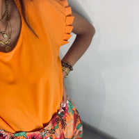 TOP ORANGE RANIA - La Petite Somptueuse