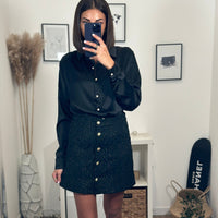 VESTE NOIRE TWEED ALINA - La Petite Somptueuse